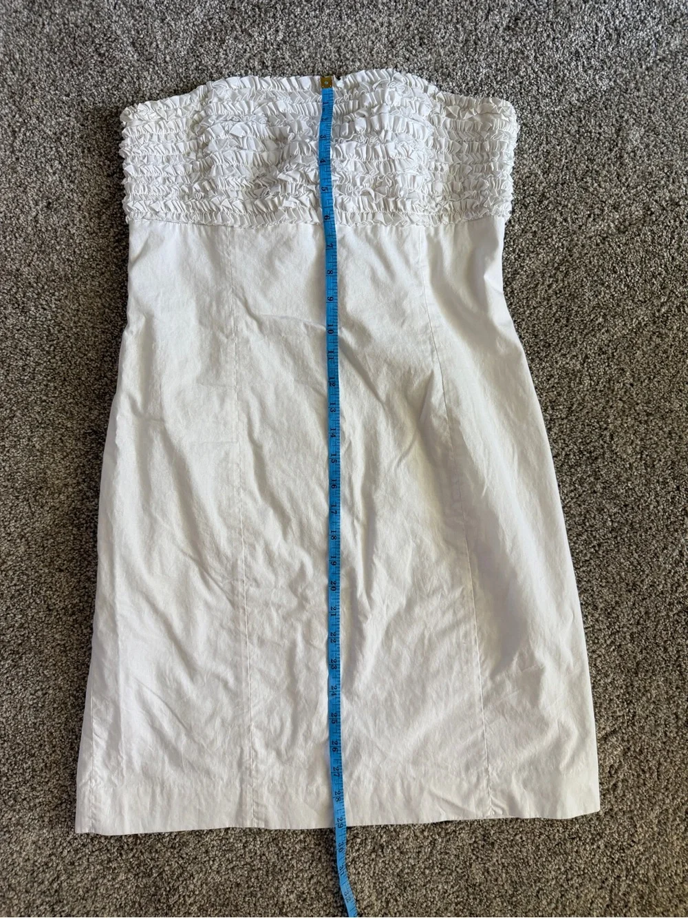 Lilly Pulitzer White Strapless Smocked Sundress Size 8 - Picture 3 of 4